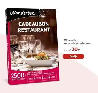 Bruna Wonderbox cadeaubon restaurant aanbieding