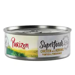 Zooplus 24x70g Kip met Haring, Pompoen & Granaatappel Superfoods Purizon Kattenvoer aanbieding