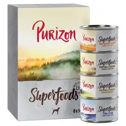 Zooplus Purizon Superfoods 12 x 140 g - Mixpakket (2 Kip, 2x Tonijn, 1x Everzwijn, 1x Wild) aanbieding