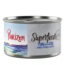 Zooplus Purizon Superfoods 24 x 140 g - Tonijn met kabeljauw, zoete aardappel en appel aanbieding
