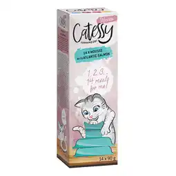 Zooplus 56x90g Catessy Mousse Kuipjes met Atlantische zalm Kattennatvoer aanbieding