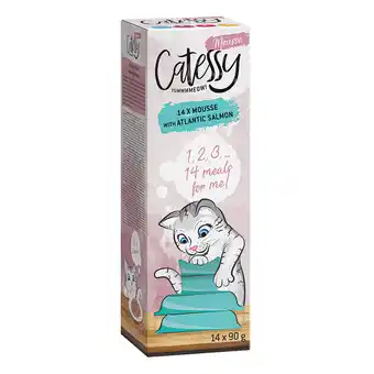 Zooplus 28 x 90 g Catessy Mousse Kuipjes met Atlantische zalm Kattennatvoer aanbieding