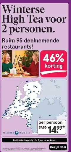 Etos Winterse High Tea voor 2 personen. aanbieding