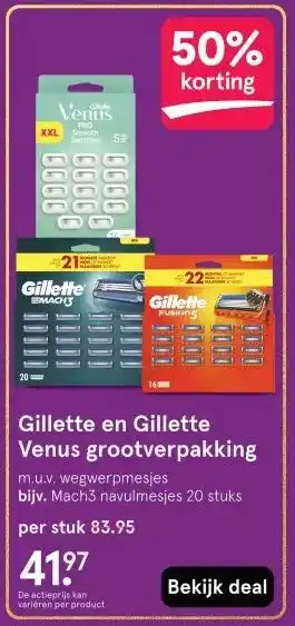 Etos Gillette en Gillette Venus grootverpakking aanbieding