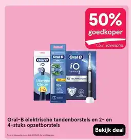 Etos Oral-B elektrische tandenborstels en 2- en 4-stuks opzetborstels aanbieding