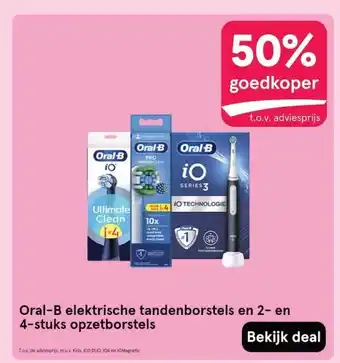 Etos Oral-B elektrische tandenborstels en 2- en 4-stuks opzetborstels aanbieding