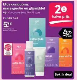 Etos Etos condooms, massageolie en glijmiddel aanbieding