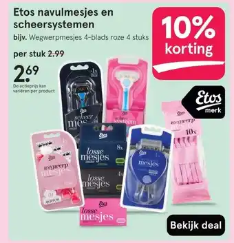 Etos Etos navulmesjes en scheersystemen aanbieding