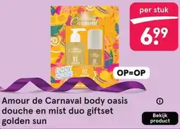 Etos Amour de Carnaval body oasis douche en mist duo giftset golden sun aanbieding