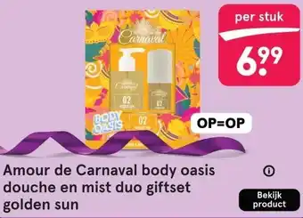Etos Amour de Carnaval body oasis douche en mist duo giftset golden sun aanbieding