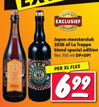 Nettorama Jopen meesterstuk 2026 of La Trappe blond special edition aanbieding