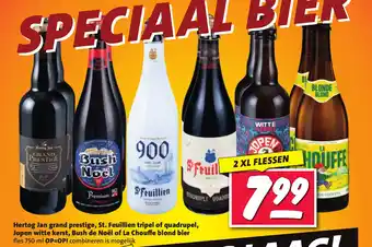 Nettorama Hertog Jan grand prestige, St. Feuillien tripel of quadrupel, Jopen witte kerst, Bush de Noël of La Chouffe blond bier aanbieding