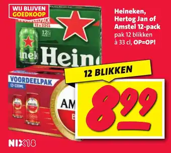 Nettorama Heineken, Hertog Jan of Amstel 12 pack aanbieding