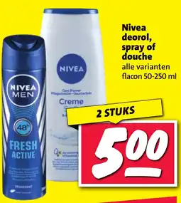 Nettorama Nivea deorol, spray of douche aanbieding