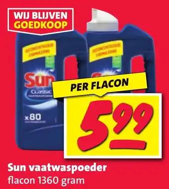 Nettorama Sun vaatwaspoeder aanbieding