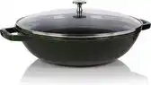 Bol.com Staub Wokpan Zwart - ø 30 cm / 4.4 liter - Geëmailleerde anti-aanbaklaag aanbieding