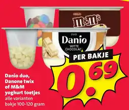 Nettorama Danio duo, Danone twix of M&M yoghurt toetjes aanbieding