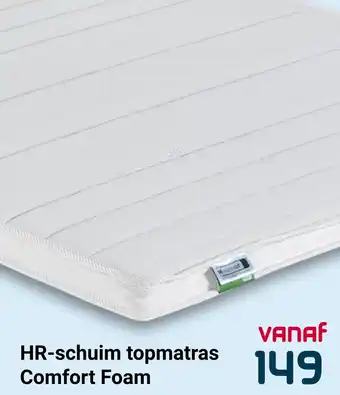 Beddenreus HR-schuim topmatras Comfort Foam aanbieding