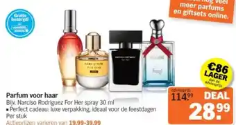 Albert Heijn Parfum voor haar aanbieding