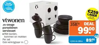 Vtwonen 36-delige porseleinen serviesset