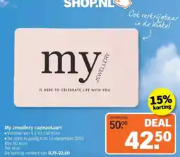 Albert Heijn My Jewellery cadeaukaart aanbieding