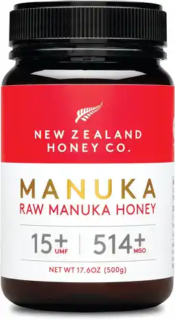 Amazon New Zealand Honey Co. Rauwe Manuka-honing UMF 15+ / MGO 514+ | 500g aanbieding