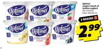 Boni Optimel magere kwark of Griekse yoghurt aanbieding