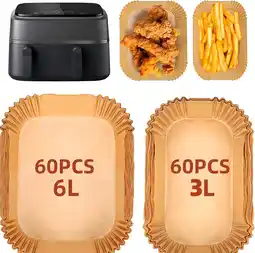 Amazon CaiTang Bakpapier voor Philips Airfryer 3000-serie, Bakpapier voor Moulinex EZ901820, 120st aanbieding