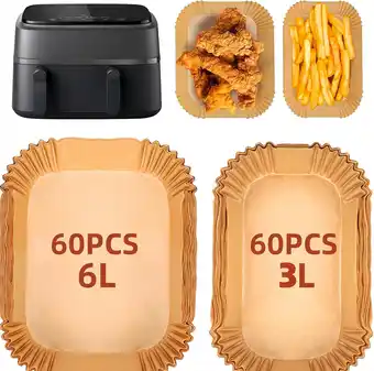 Amazon CaiTang Bakpapier voor Philips Airfryer 3000-serie, Bakpapier voor Moulinex EZ901820, 120st aanbieding