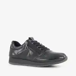 Scapino Tamaris lak dames sneakers zwart aanbieding