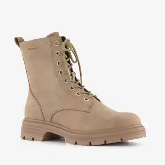 Scapino Tamaris dames veterboots beige aanbieding