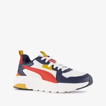 Scapino Puma Trinity Lite kinder sneakers blauw rood aanbieding