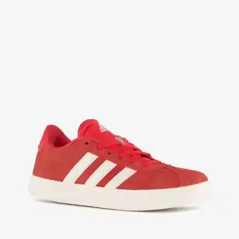 Scapino Adidas VL Court 3.0 kinder sneakers rood wit aanbieding