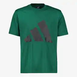 Scapino Adidas M BL SJ heren T-shirt groen zwart aanbieding