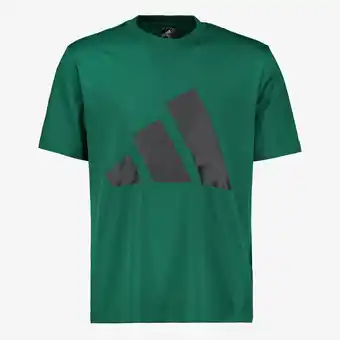 Scapino Adidas M BL SJ heren T-shirt groen zwart aanbieding
