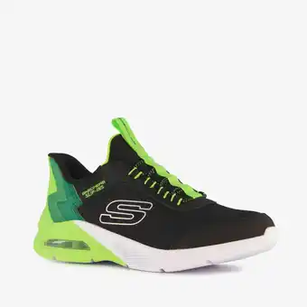 Scapino Skechers Slip-Ins Microspec Max sneakers zwart groen aanbieding