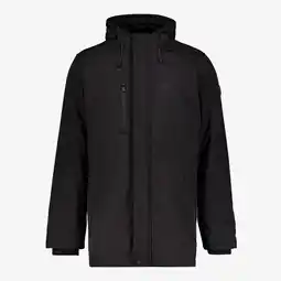 Scapino Kjelvik padded heren softshell jas zwart aanbieding