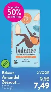 Holland & Barrett Amandel Zeezout Chocoladereep aanbieding