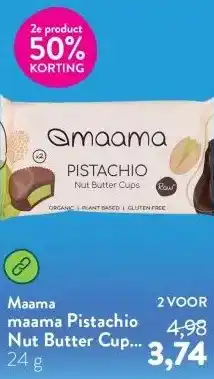 Holland & Barrett maama Pistachio Nut Butter Cups - 2x12g aanbieding
