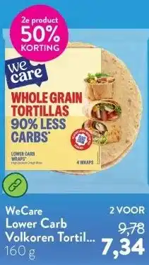 Holland & Barrett Lower Carb Volkoren Tortilla Wraps - 4 x 40g aanbieding