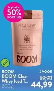 Holland & Barrett BOOM Clear Whey Iced Tea Peach aanbieding