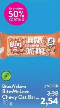 Holland & Barrett BitesWeLove Chewy Oat Bar Cinnamon Roll – 30g aanbieding