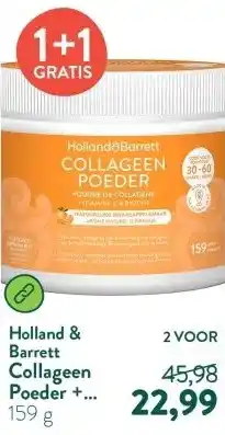 Holland & Barrett Collageen Poeder + Vitamine C & Biotine aanbieding