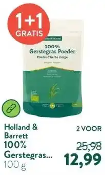 Holland & Barrett 100% Gerstegras Poeder Biologisch aanbieding