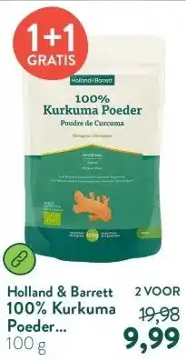 Holland & Barrett 100% Kurkuma Poeder Biologischam aanbieding