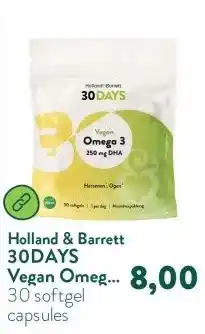 Holland & Barrett 30DAYS Vegan Omega 3 250mg DHA - 30 softgels aanbieding