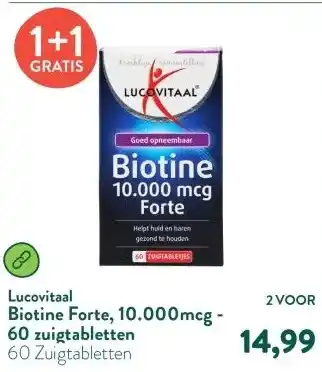 Holland & Barrett Biotine Forte, 10.000mcg - 60 zuigtabletten aanbieding