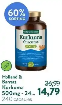 Holland & Barrett Kurkuma 500mg - 240 capsules aanbieding