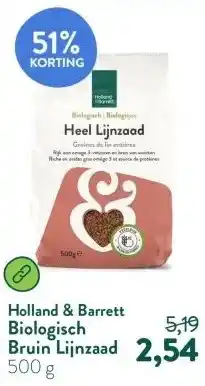 Holland & Barrett Biologisch Bruin Lijnzaad aanbieding