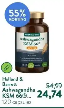 Holland & Barrett Ashwagandha KSM 66® 500mg aanbieding